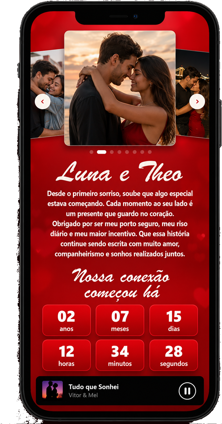 Exemplo visual do Evento especial